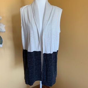 Talbots T by Talbots Cardigan Sleeveless Open Cardigan Sweater Size Medium.